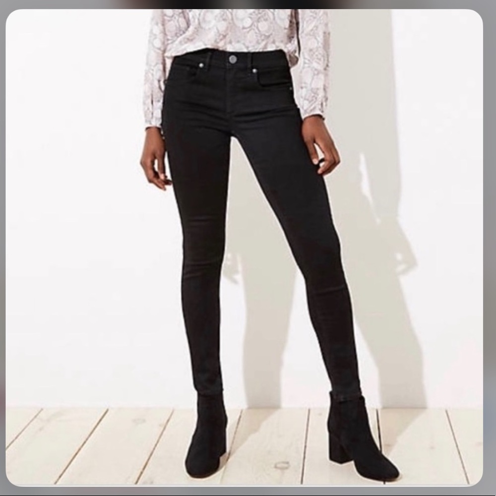 LOFT - Black Modern Skinny Jeans
